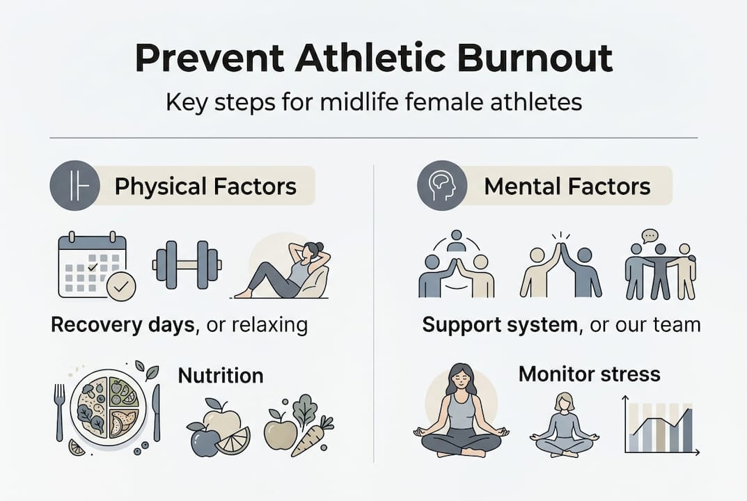 Infographic showing burnout prevention steps