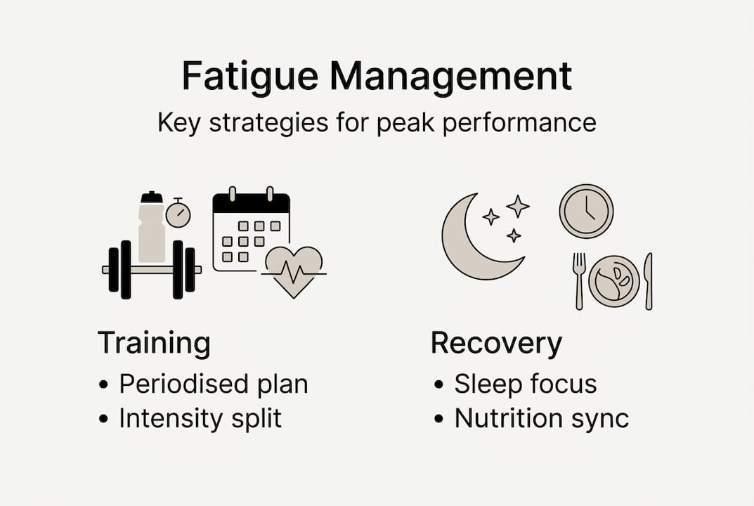 Infographie sur les stratégies de gestion de la fatigue