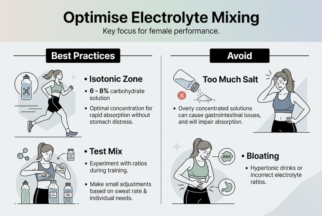Infographic of electrolyte mixing best practices and mistakes