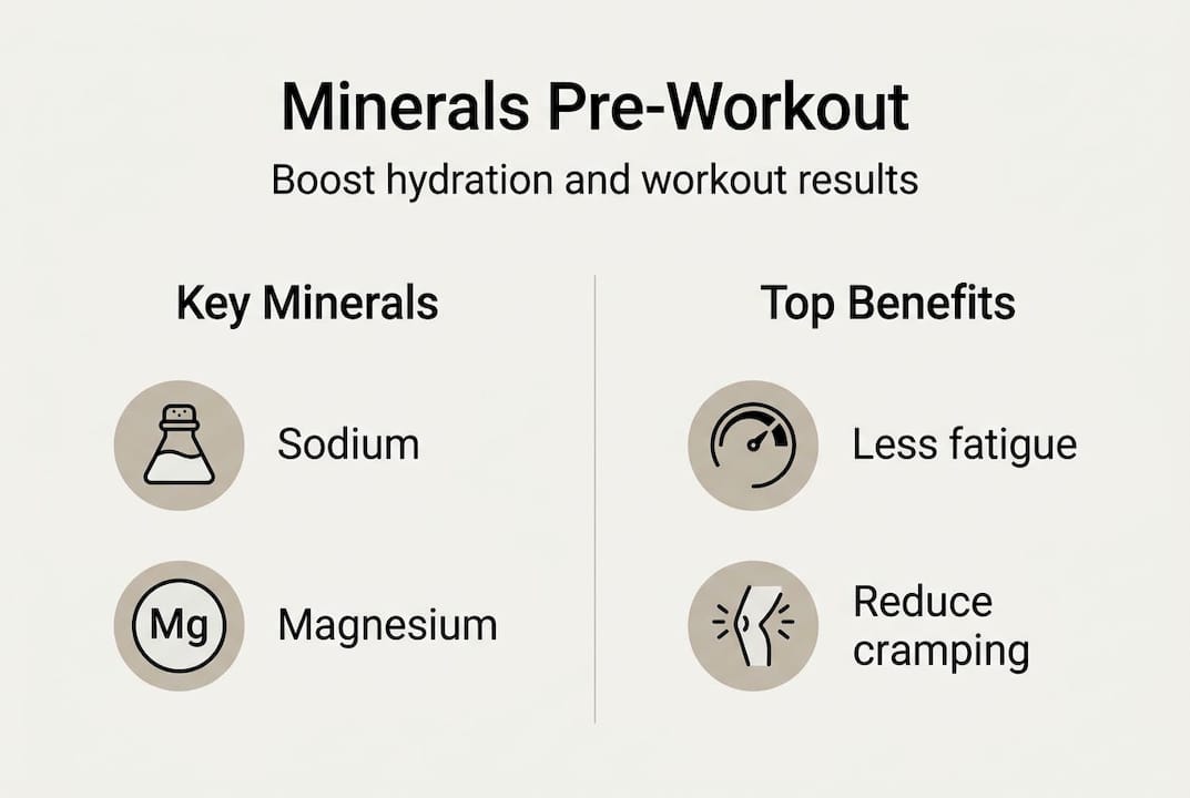 Infographic minerals pre-workout key benefits
