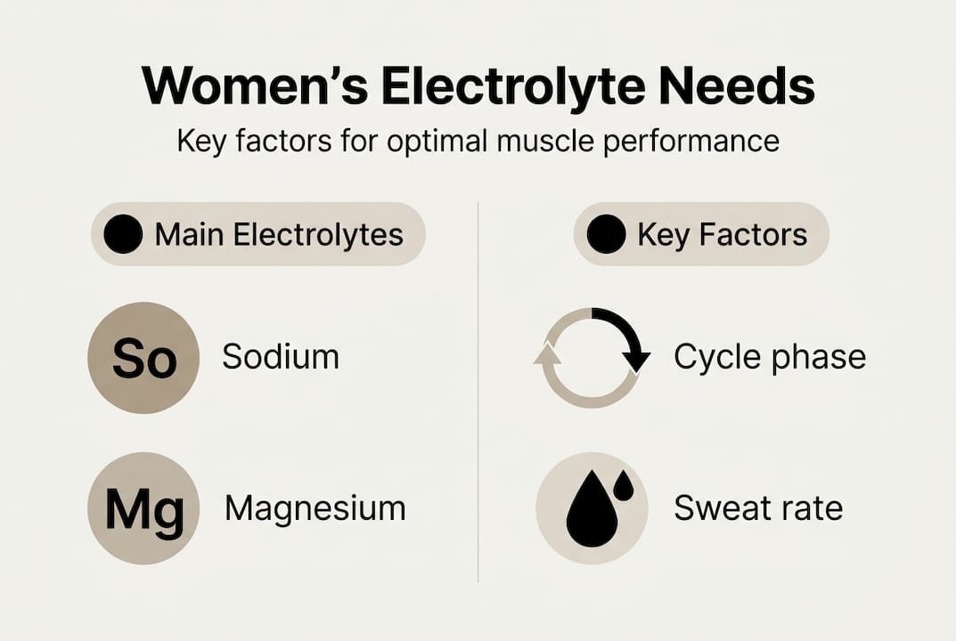 Infographic on women's electrolyte needs