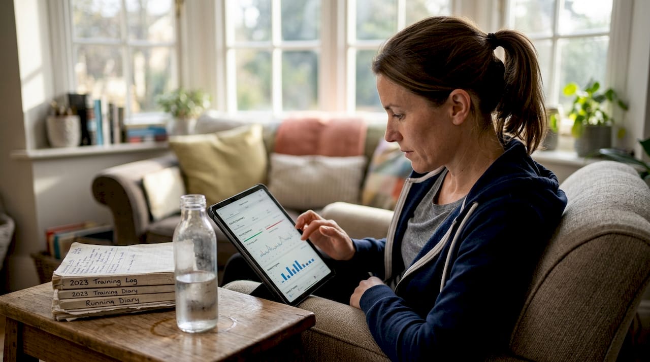 Reviewing menstrual cycle training data at home