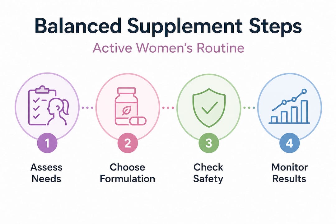 Infographic: steps to build balanced supplement routine