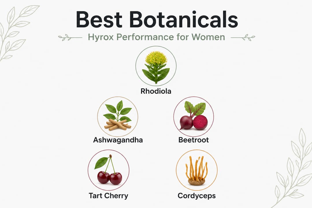 Infographic ranking top botanicals for female athletes