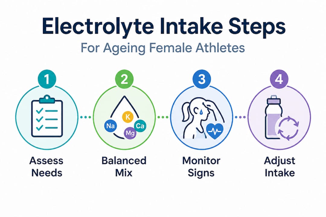 Infographic on optimising electrolyte intake steps