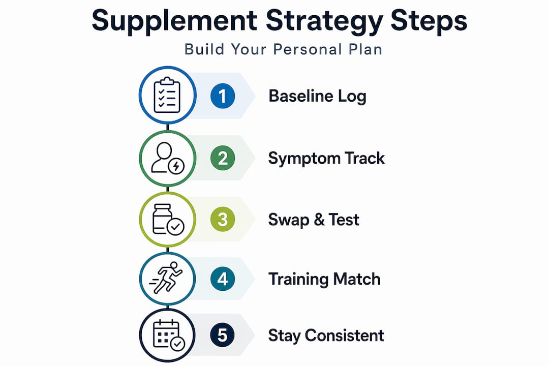 Infographic five steps allergen-free supplement plan