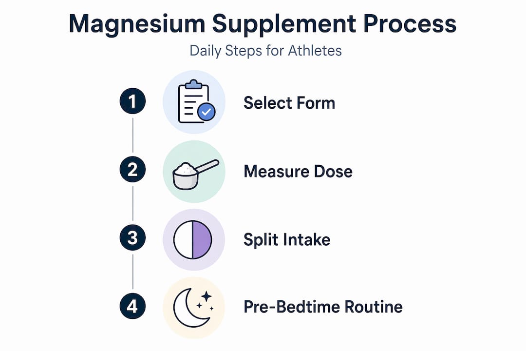 Infographic of steps for magnesium supplementation