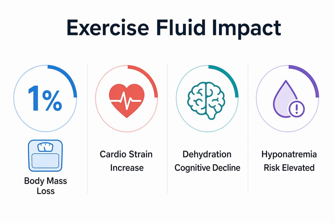 Infographic showing fluid balance impact on exercise performance