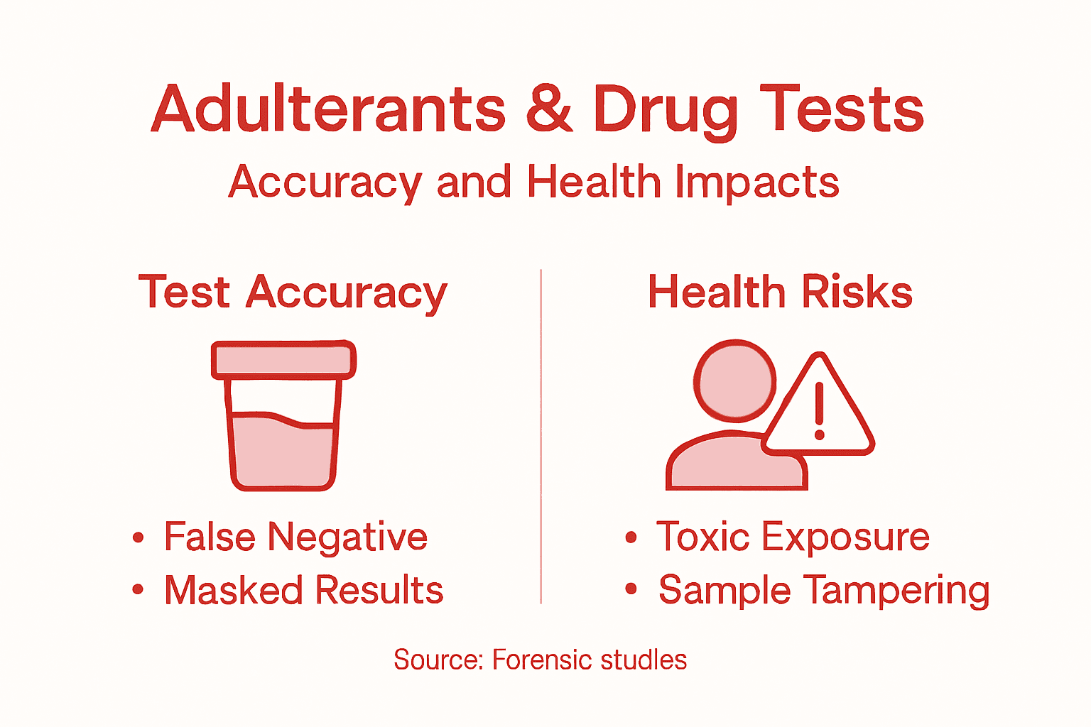 What Are Adulterants – Impact On Drug Test Accuracy 3 Infographic showing adulterant effects on testing