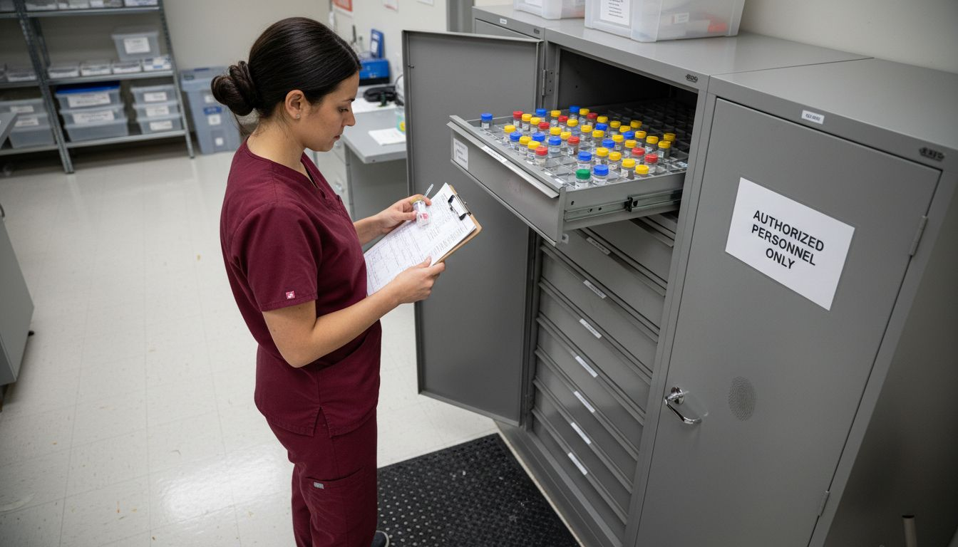 Drug Test Process Guide For Accurate Screening Results 3 Staff securing samples in collection room