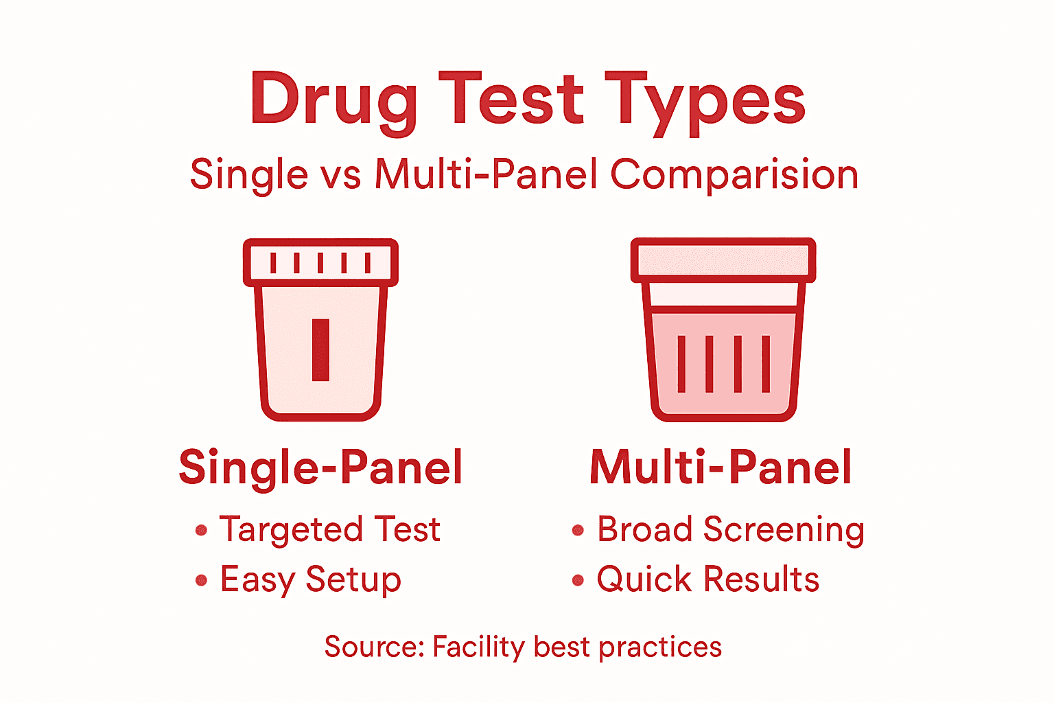 Drug Test Process Guide For Accurate Screening Results 2 Infographic comparing drug test types