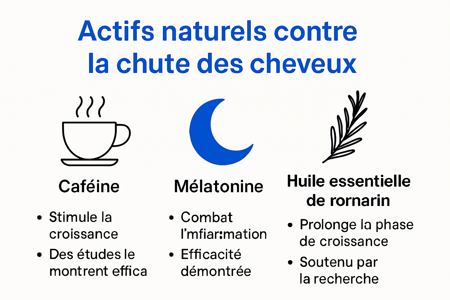 Infographie : les ingrédients incontournables contre la chute de cheveux passés à la loupe