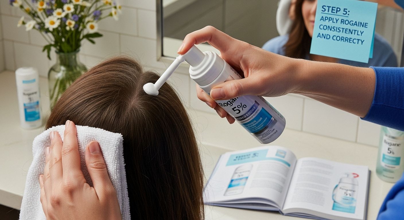rogaine foam application receding hairline