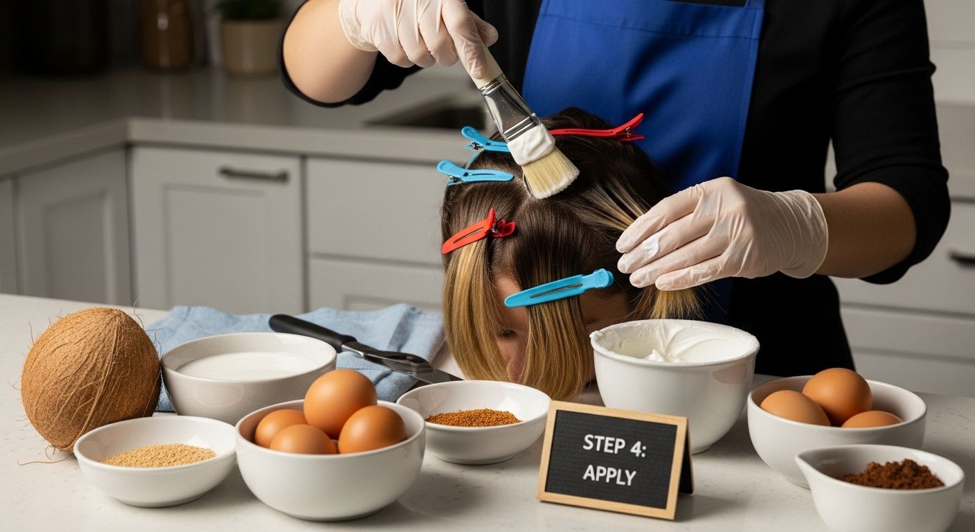 apply natural hair straightening