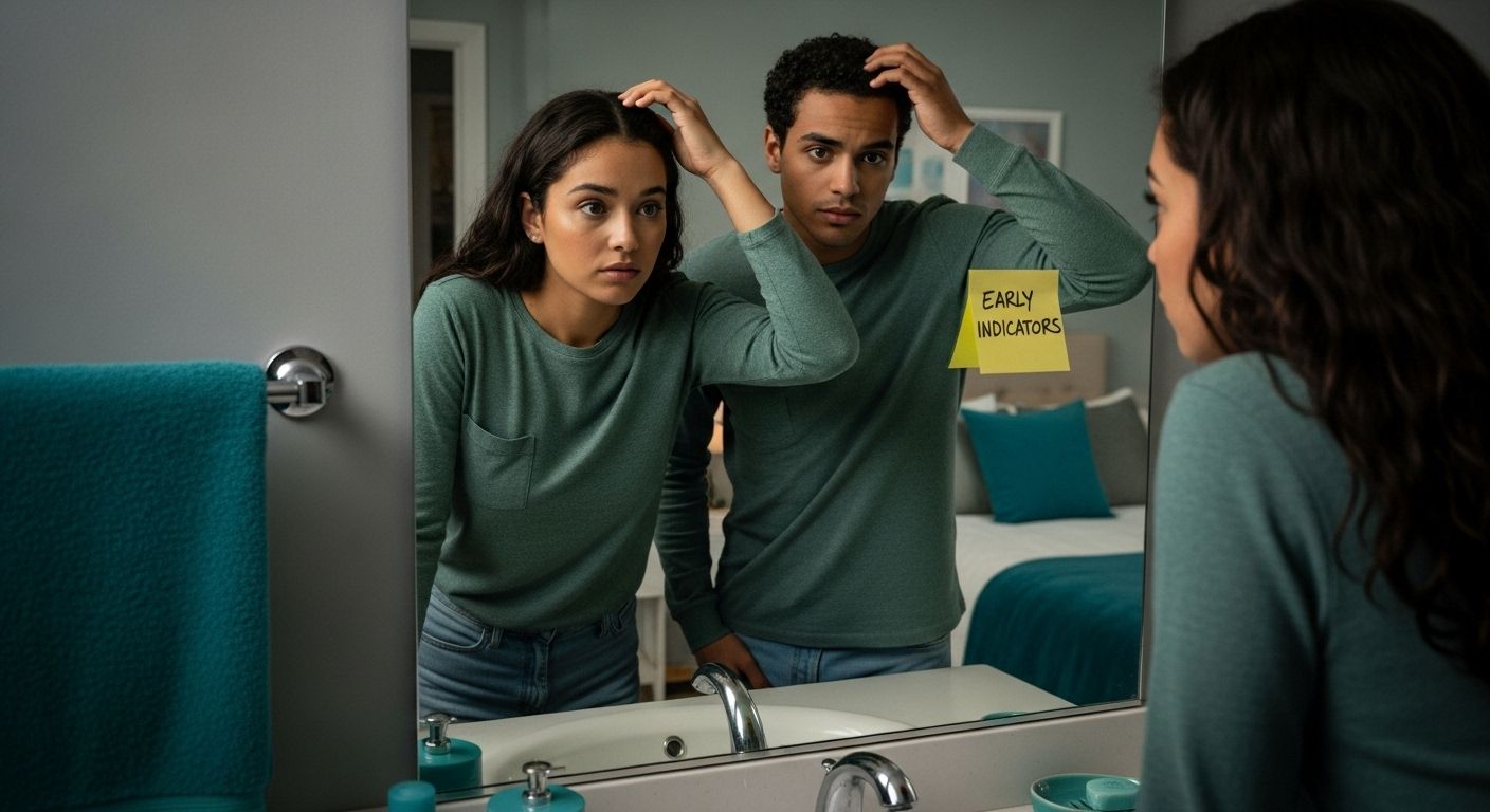 early signs genetic hair loss