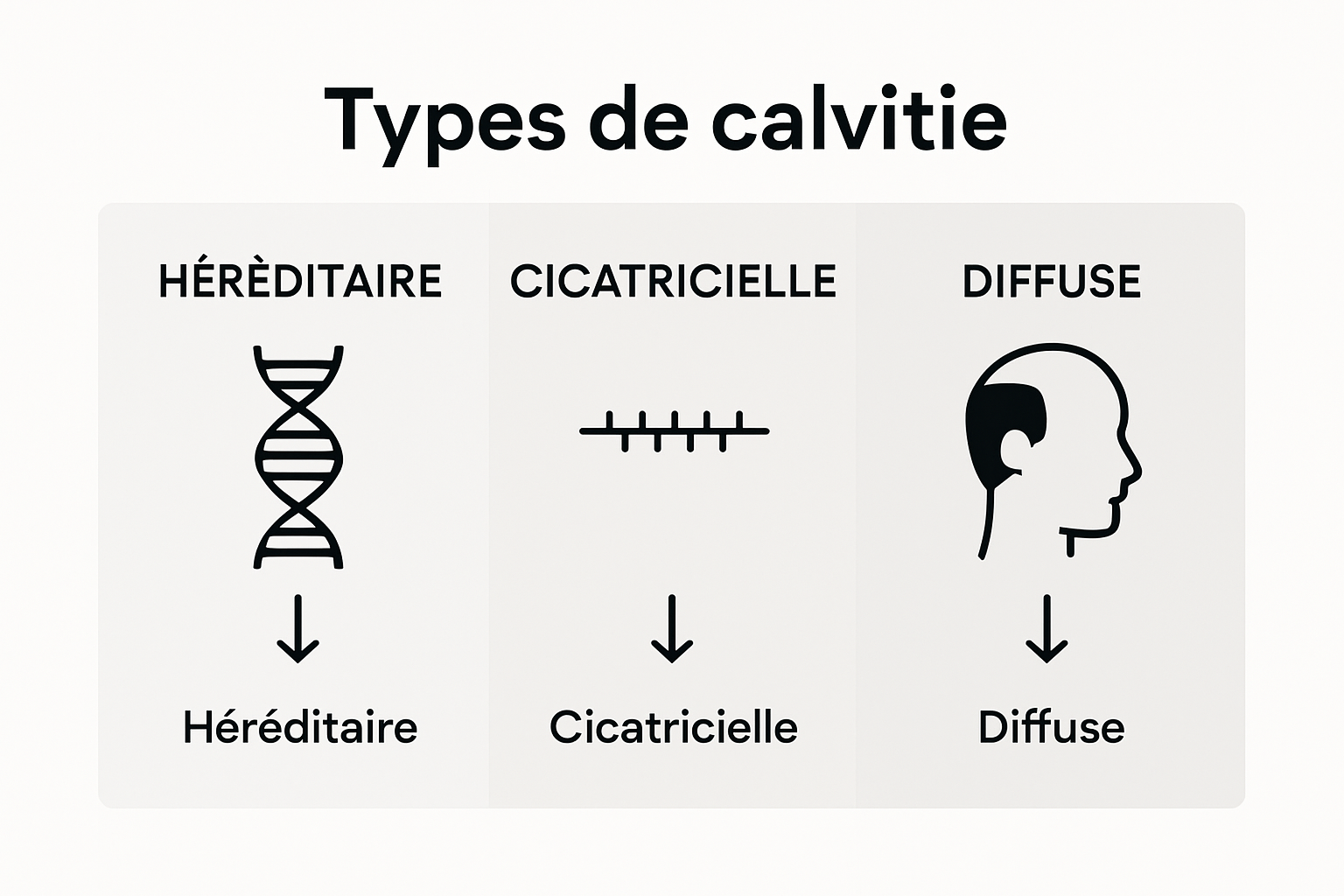 Infographie : comprendre les différentes formes de calvitie et leurs origines