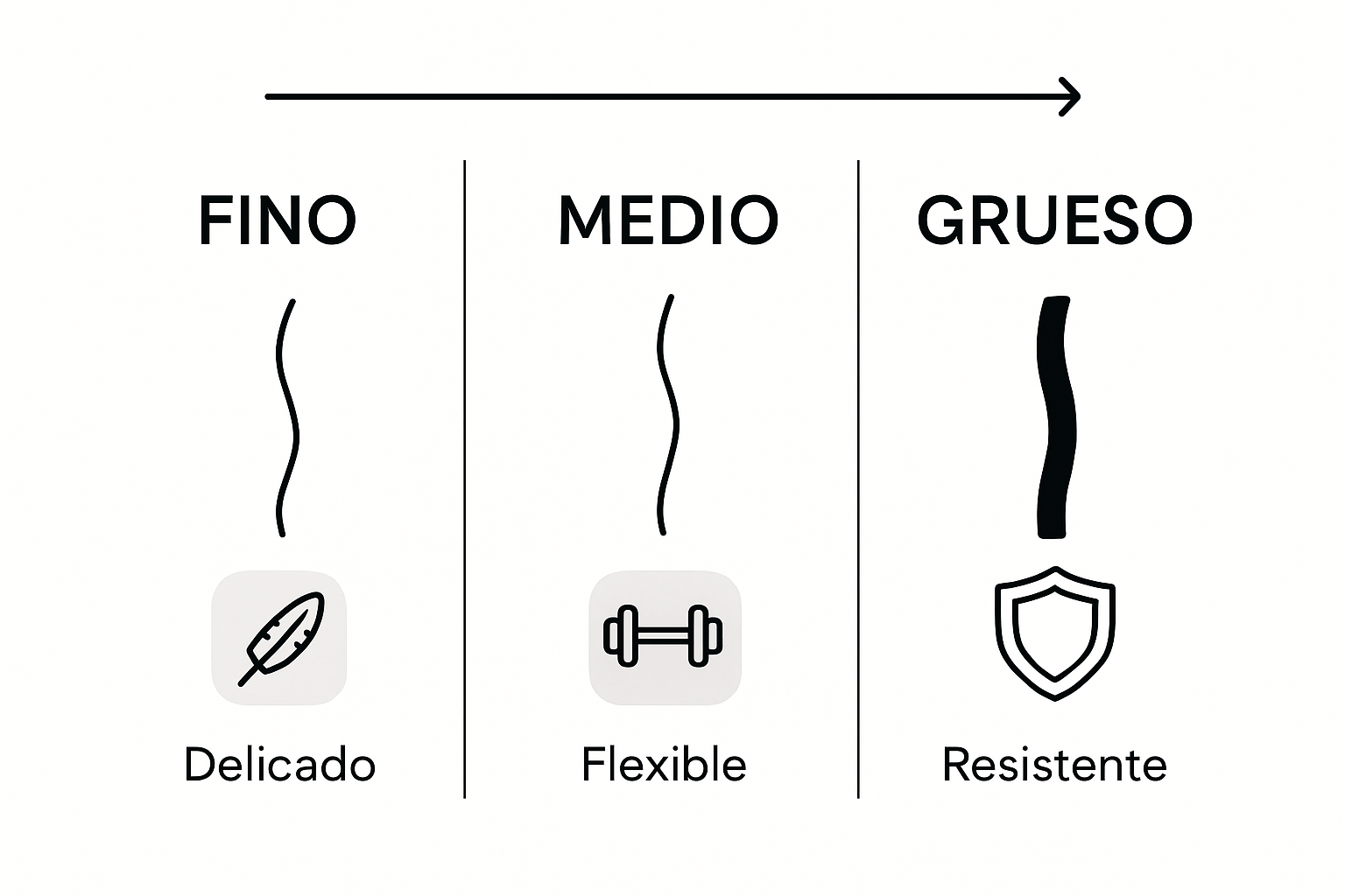Infografía: descubre las diferencias entre tres tipos de textura capilar