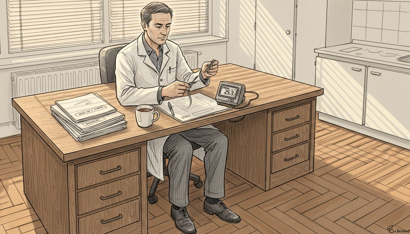 Un spécialiste du cuir chevelu examine la résistance des cheveux lors d’une consultation en cabinet.