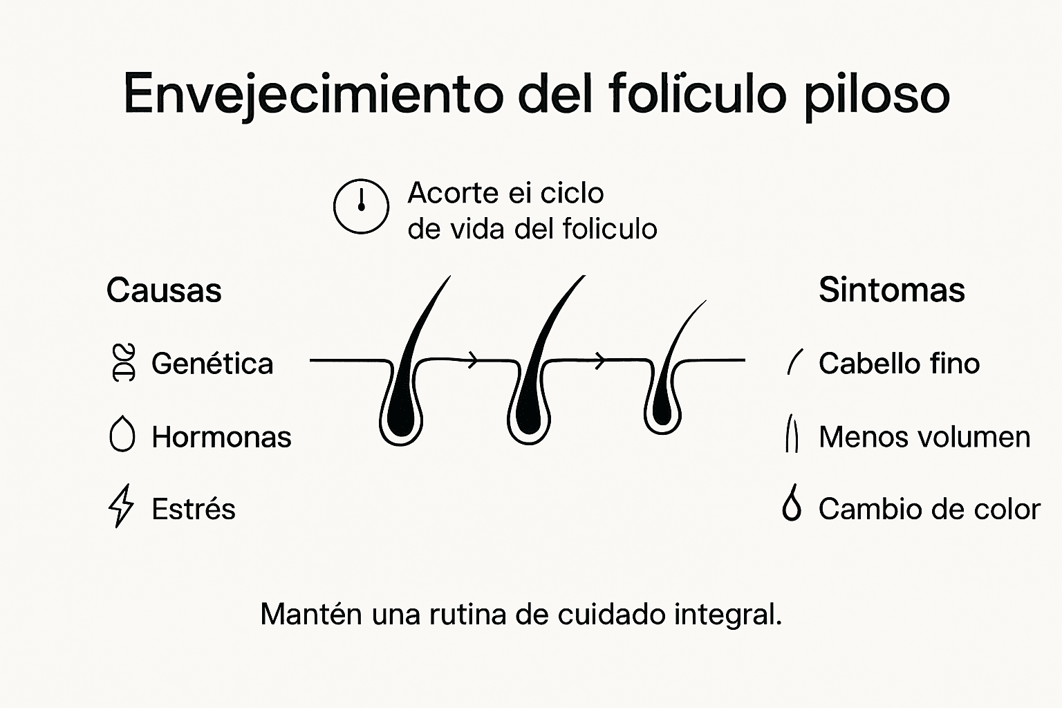 Infografía: principales factores y señales de los problemas foliculares