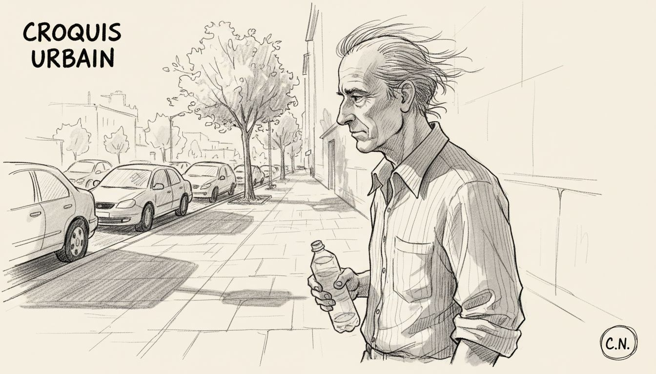 Un homme d’un certain âge profitant du soleil en ville