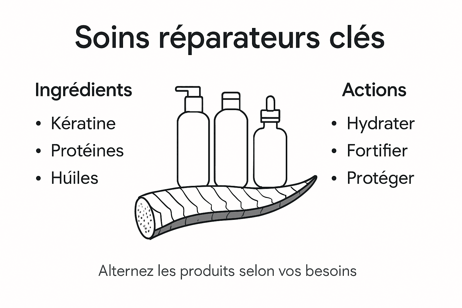 Infographie : les indispensables pour prendre soin de ses cheveux