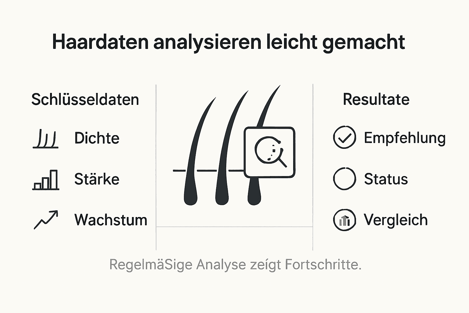 Übersichtsgrafik zur Analyse und Auswertung von Haardaten