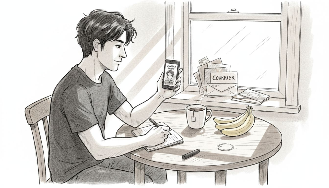 Un homme note ses astuces et routines pour prendre soin de ses cheveux