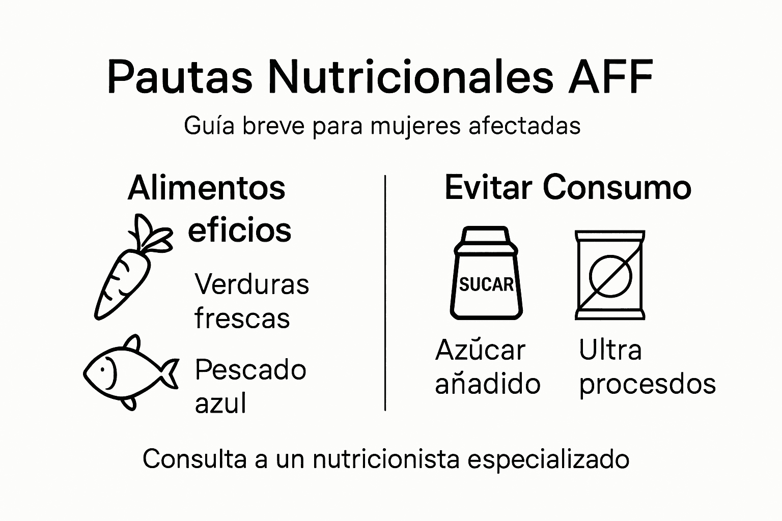 Descubre en esta infografía los principales consejos de nutrición para AFF