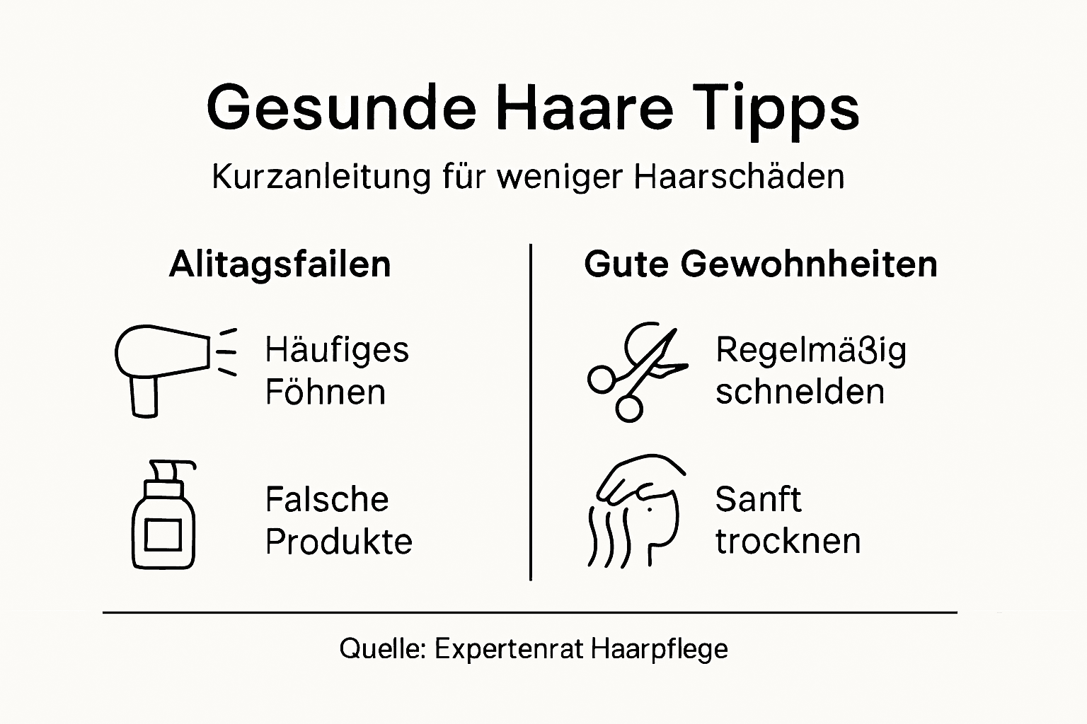 Infografik: Pflegetipps für gesundes Haar und wie du Haarschäden vorbeugst
