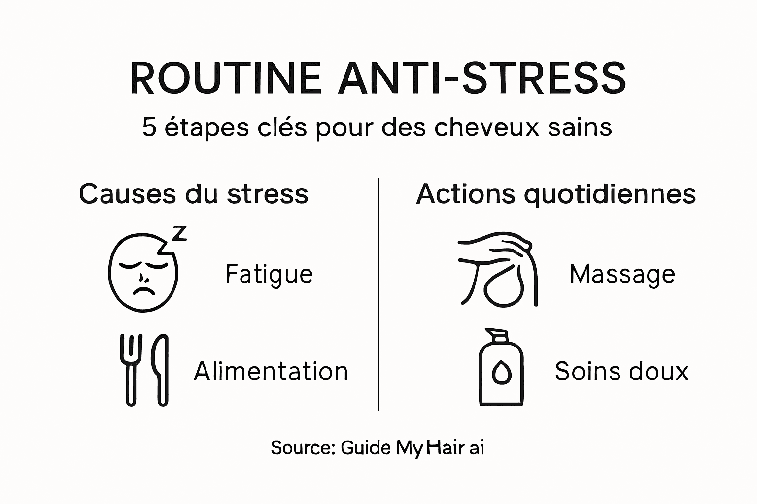 Infographie : comment prendre soin de ses cheveux face au stress