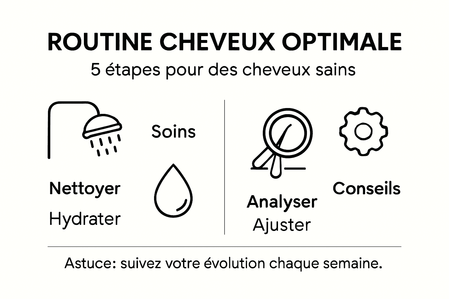 Infographie : les étapes clés pour une routine capillaire idéale