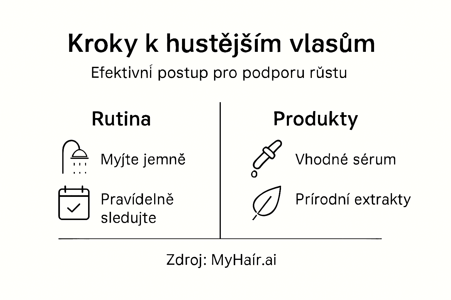 Infografika: Jak podpořit růst vlasů krok za krokem