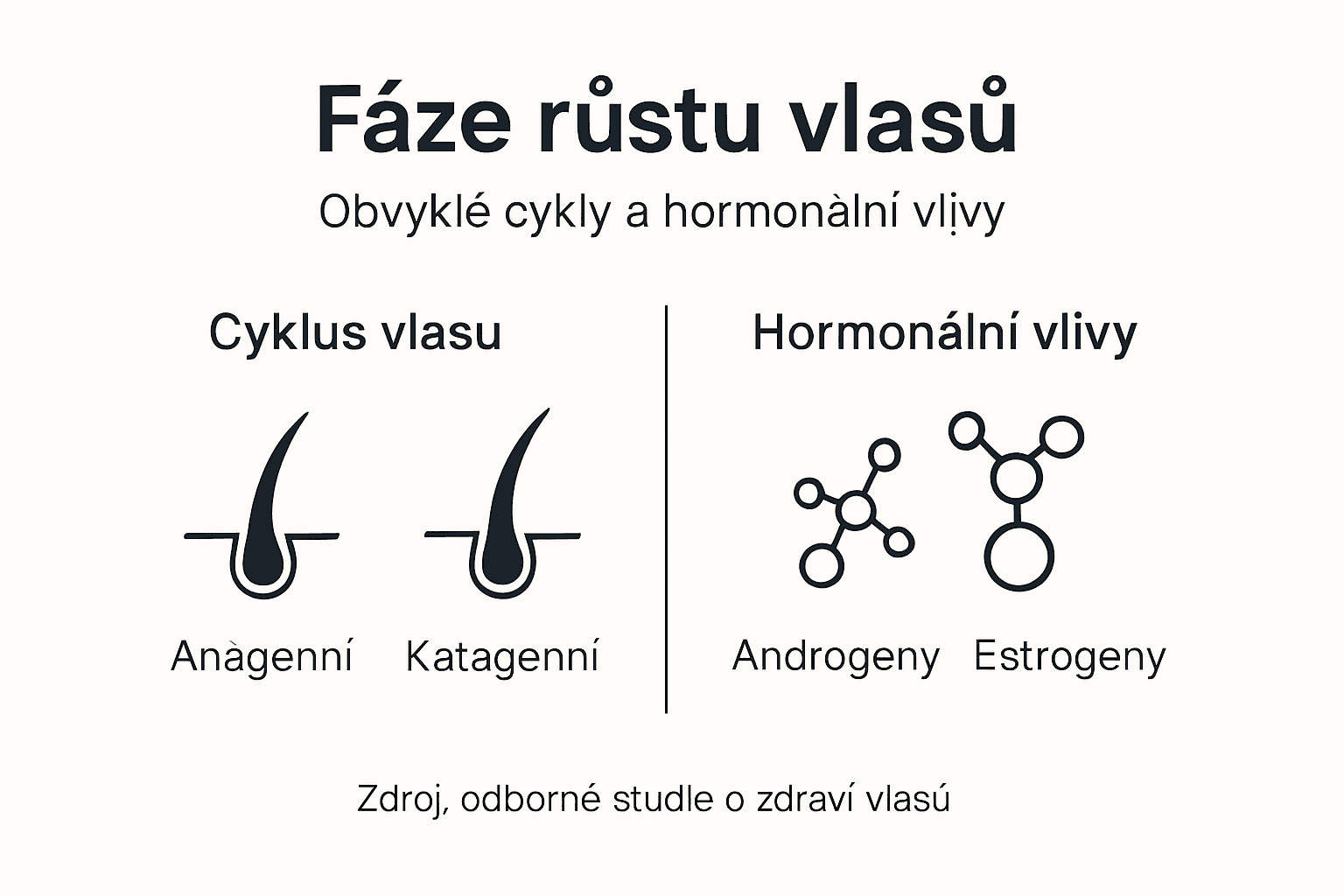 Přehledný grafický průvodce růstovým cyklem vlasů u mužů
