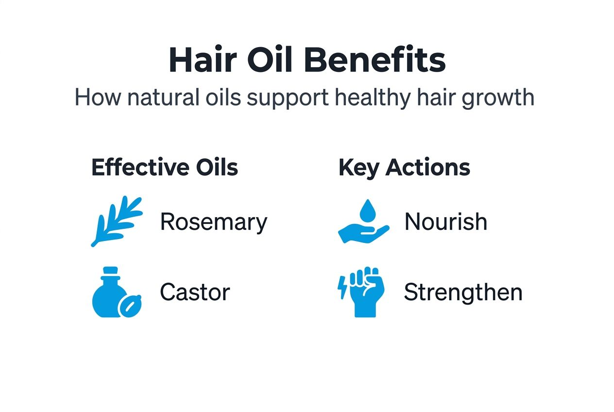 Infographic overview of hair oil benefits