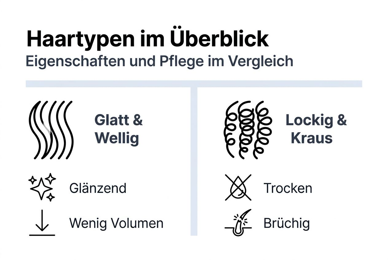 Übersicht: Die wichtigsten Merkmale verschiedener Haartypen auf einen Blick