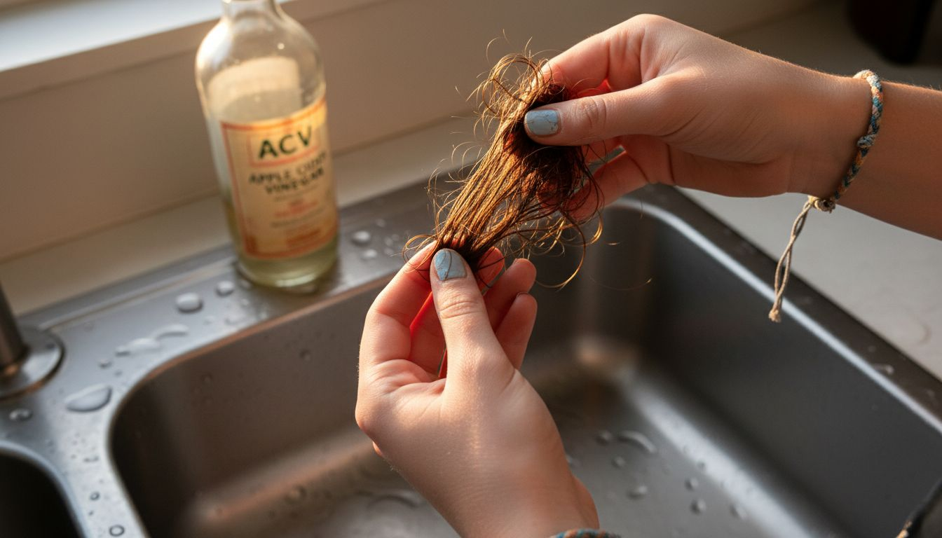 Examining high porosity frizzy hair