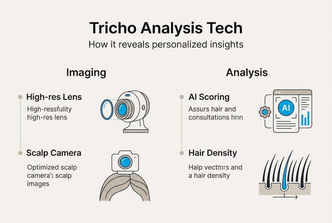 Infographic showing tricho analysis technology overview