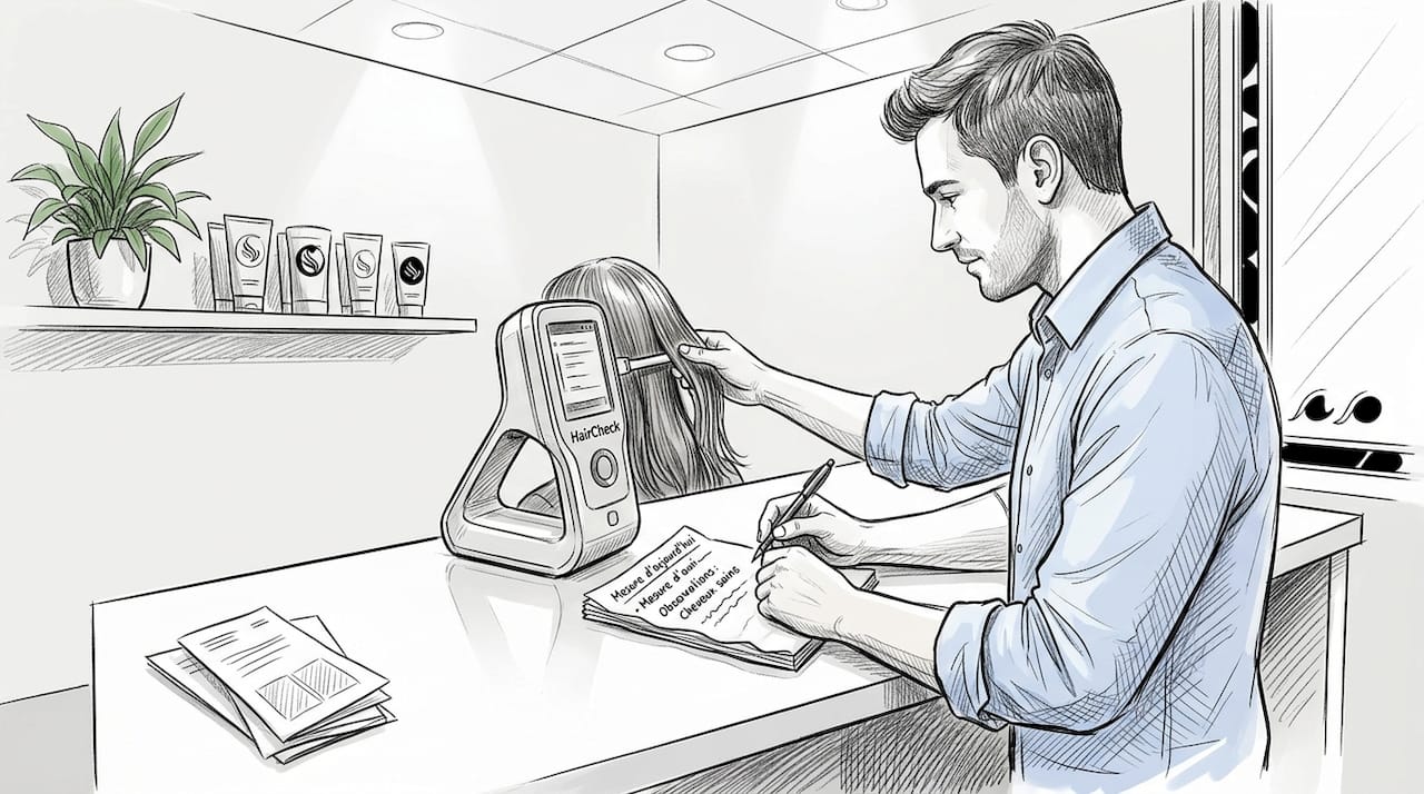 Analyse scientifique de la densité capillaire avec HairCheck