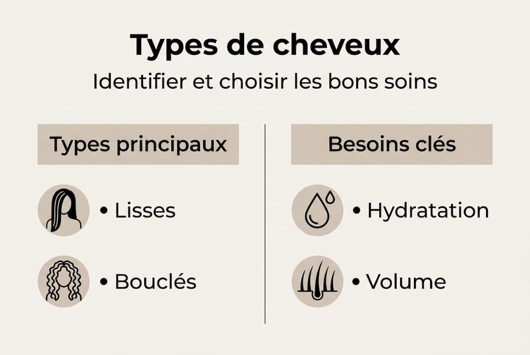 Infographie : comment reconnaître son type de cheveux et comprendre leurs besoins