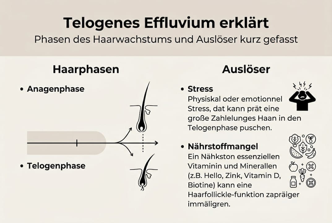 Grafik: Die wichtigsten Haarzyklen und ihre Auslöser auf einen Blick