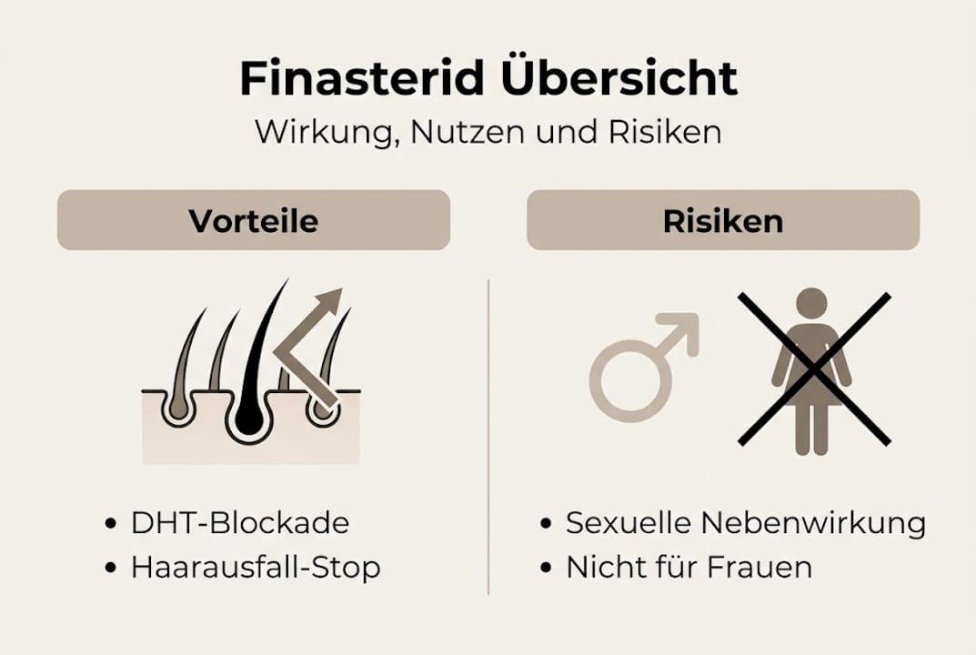 Finasterid: Chancen und Risiken im Überblick – Eine Infografik