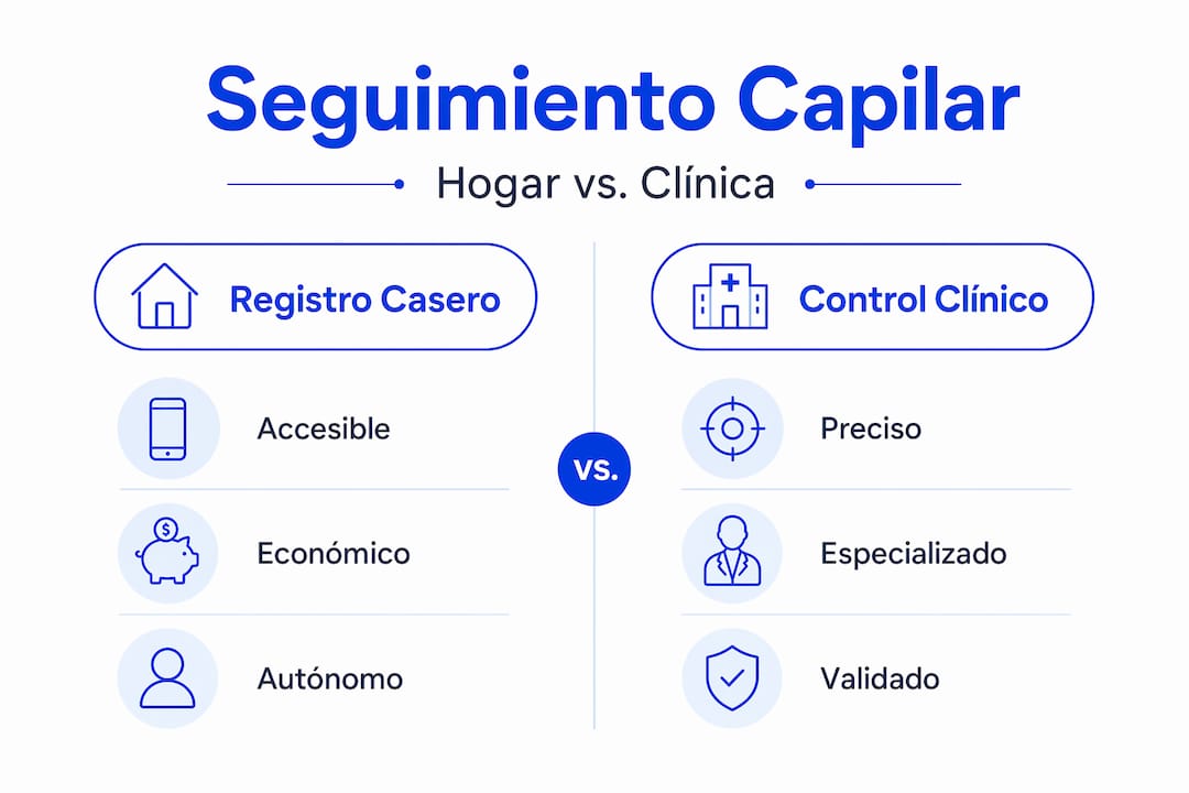 Infografía sobre cómo hacer un seguimiento de la salud en casa y en consulta médica