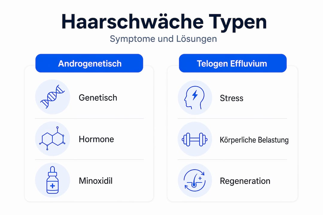 Übersicht: Verschiedene Arten von Haarschwäche im Vergleich