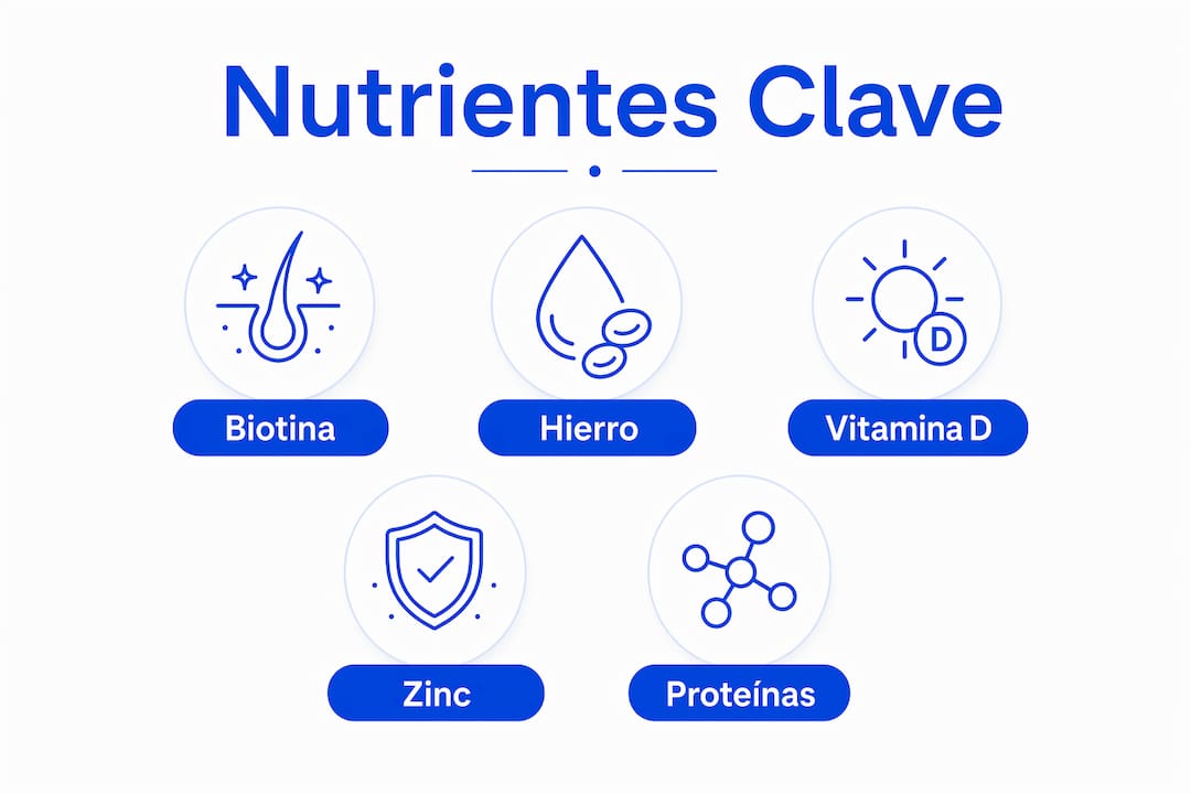 Guía visual de los nutrientes clave para tener un cabello sano