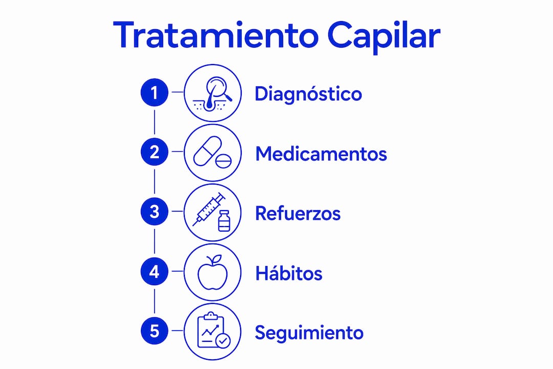 Infografía: guía práctica para combatir la caída prematura del cabello