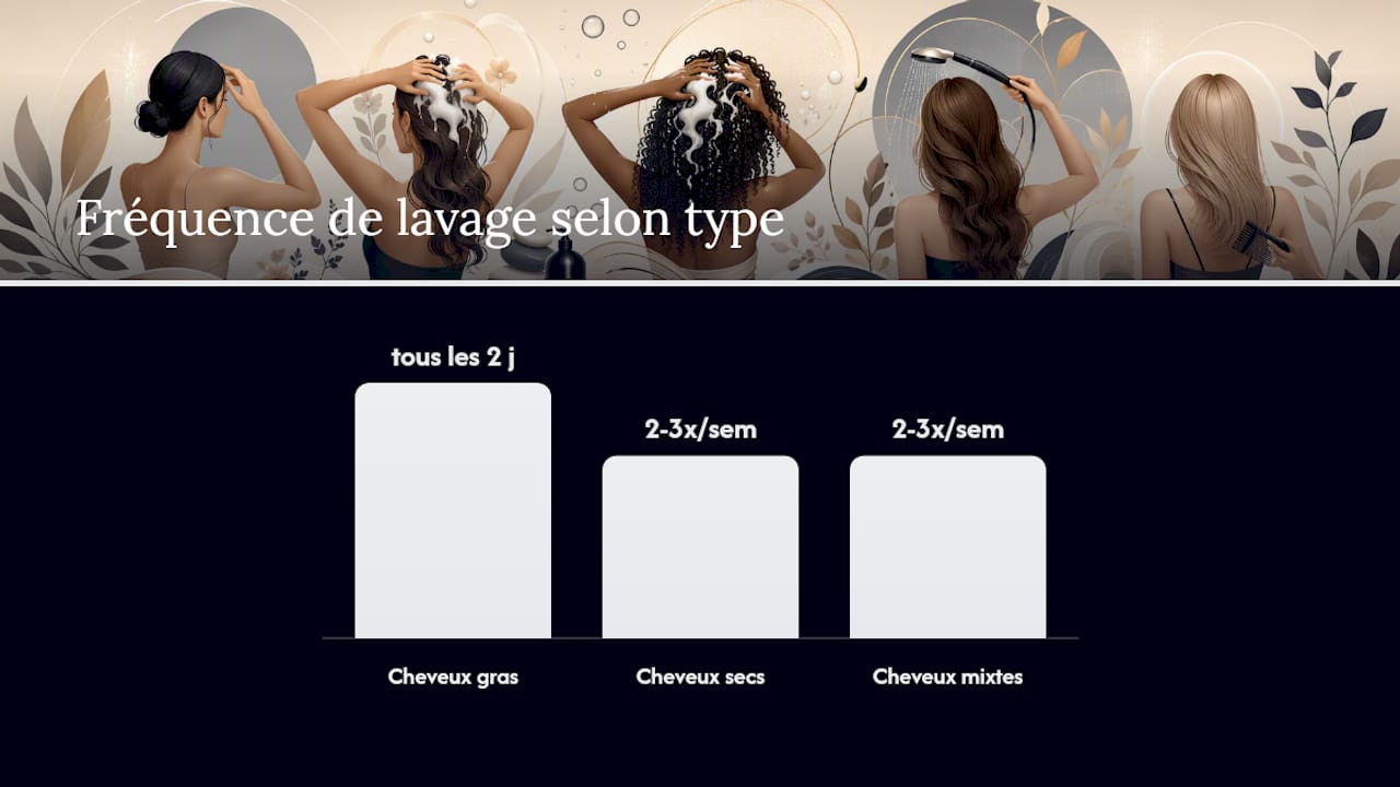 Tableau comparatif des routines capillaires selon les différents types de cheveux