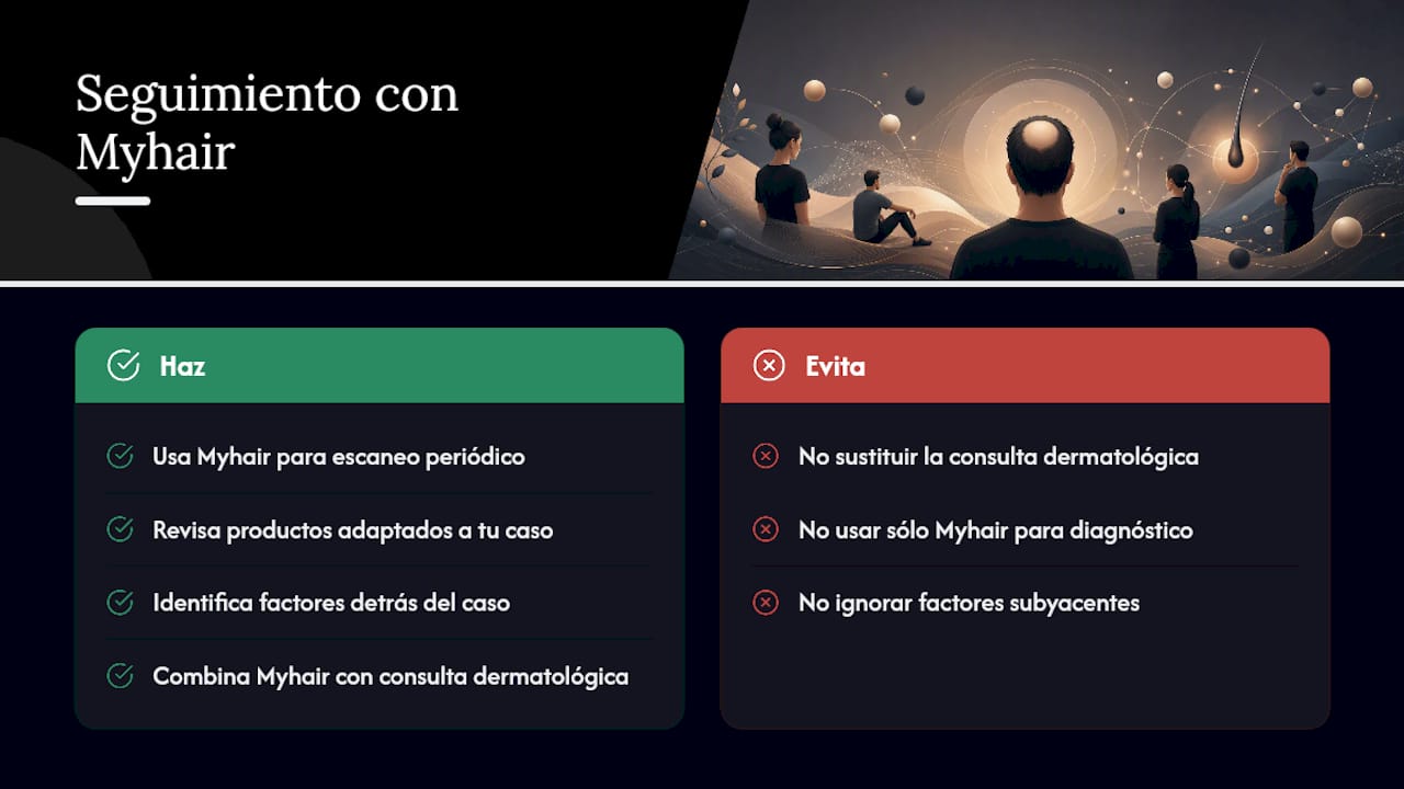Perspectiva de Myhair: cómo acompañar el seguimiento — overview diagram