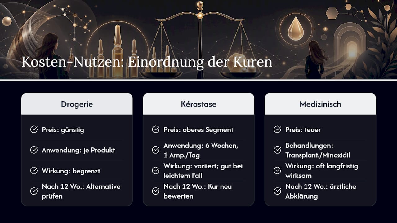 Kosten-Nutzen-Zeitverlauf der Ampullenkur