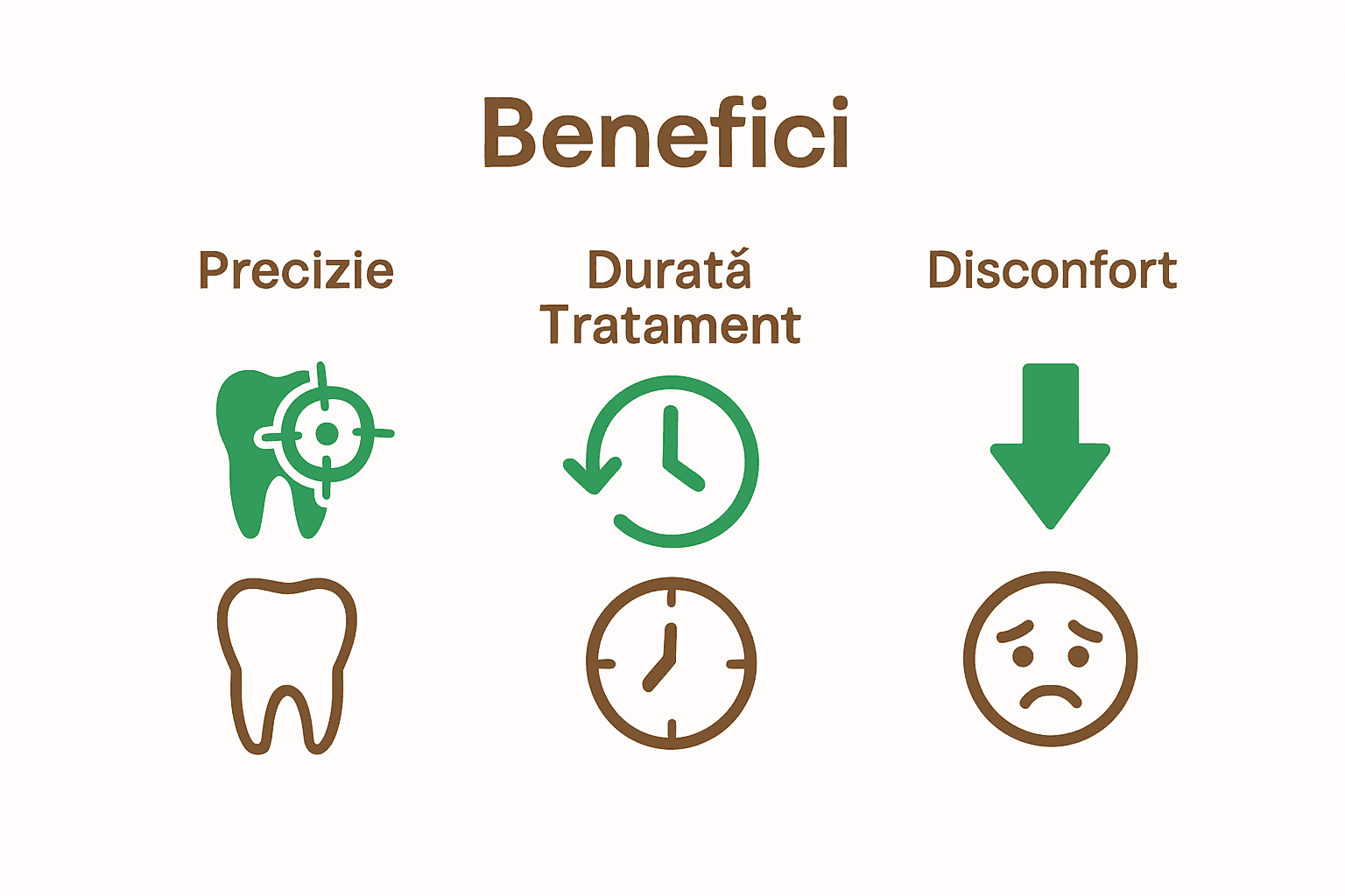 Infografic: comparație între tratamente clasice și tehnologii avansate în stomatologie