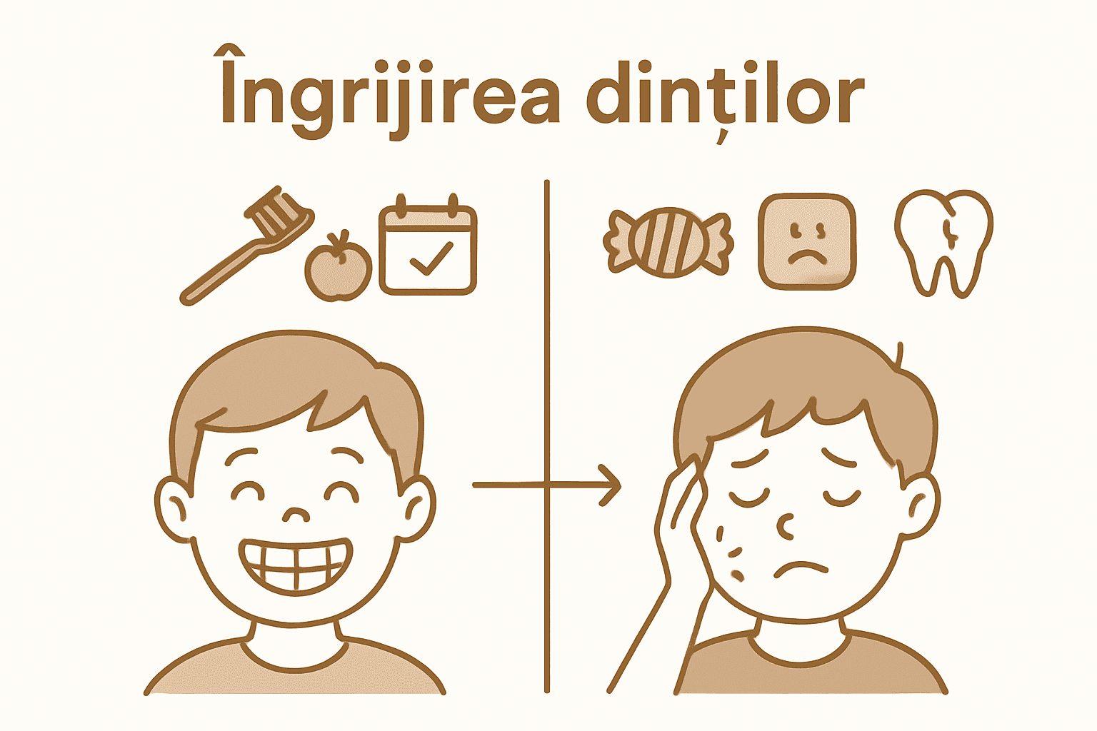 Infograficul prezintă o comparație între rezultatele diferitelor metode de prevenție dentară.